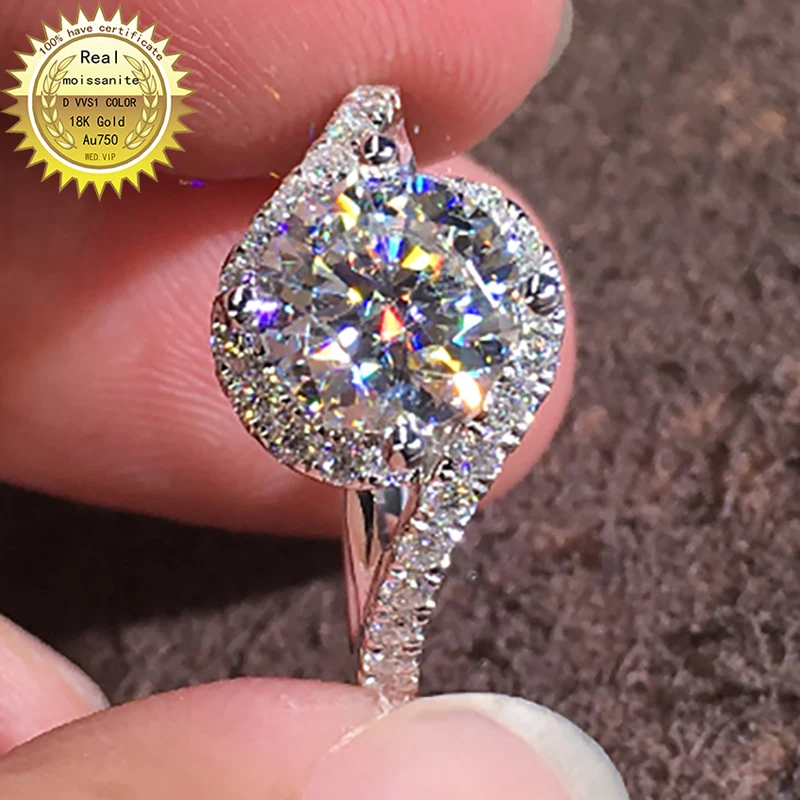 1 2 3 4 5Carat 18 K Au750 White Gold Women Wedding Party Engagement Ring Round Moissanite Diamond Ring Flower Trendy Elegant
1 2 3 4 5Carat 18 K Au750 White Gold Women Wedding Party Engagement Ring Round Moissanite Diamond Ring Flower Trendy Elegant