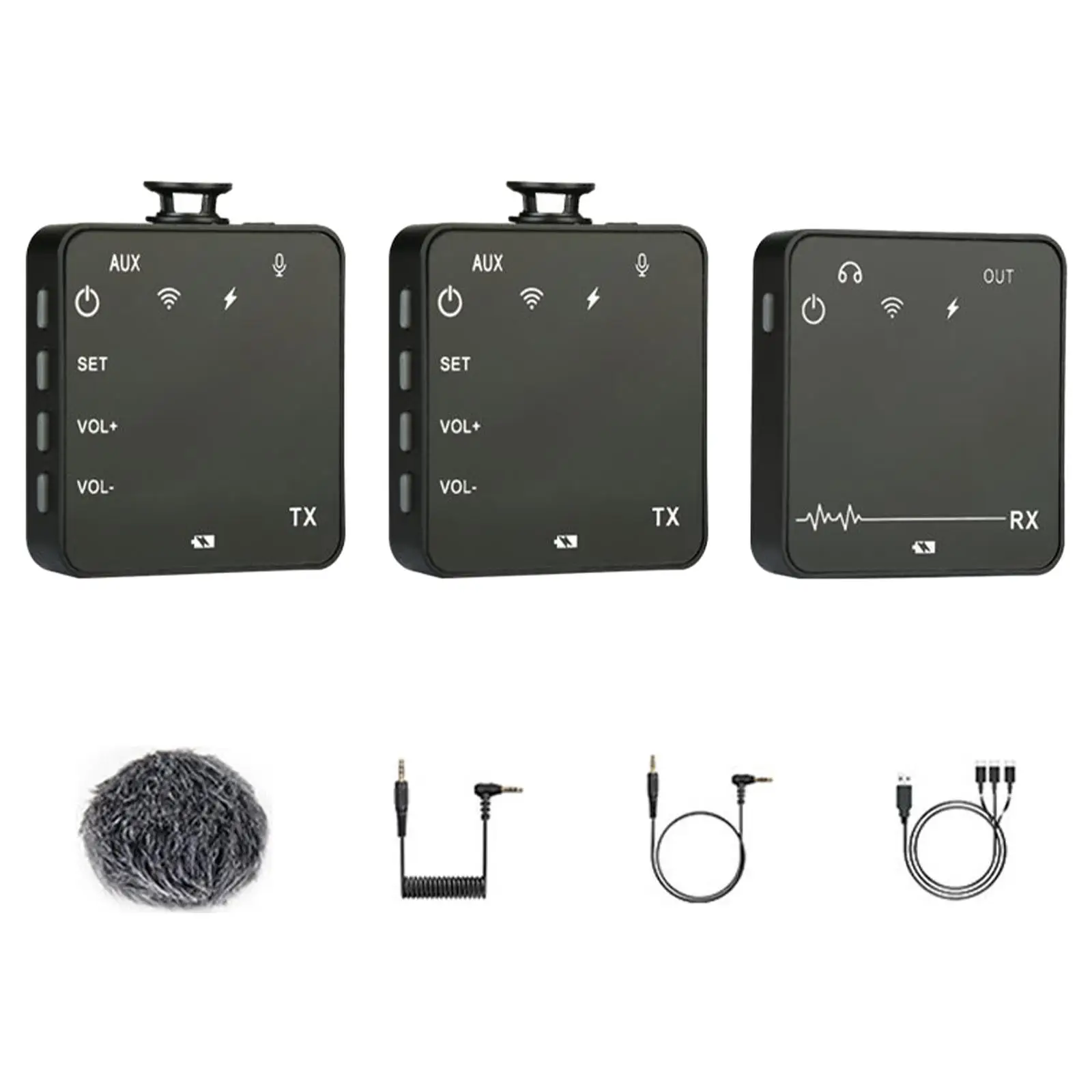 Lavalier Microphone Wireless Square Portable for DSLR Camera Smartphone Collar Lapel Microphone System Lapel Clip Mic System
Lavalier Microphone Wireless Square Portable for DSLR Camera Smartphone Collar Lapel Microphone System Lapel Clip Mic System