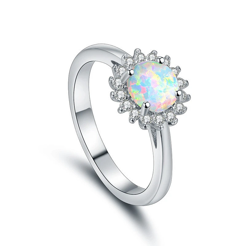 Rings For Women Fashion White Pink Blue Fire Opal Ring Vintage European Style Gift Stackable Engagement Wedding Jewelry
Rings For Women Fashion White Pink Blue Fire Opal Ring Vintage European Style Gift Stackable Engagement Wedding Jewelry