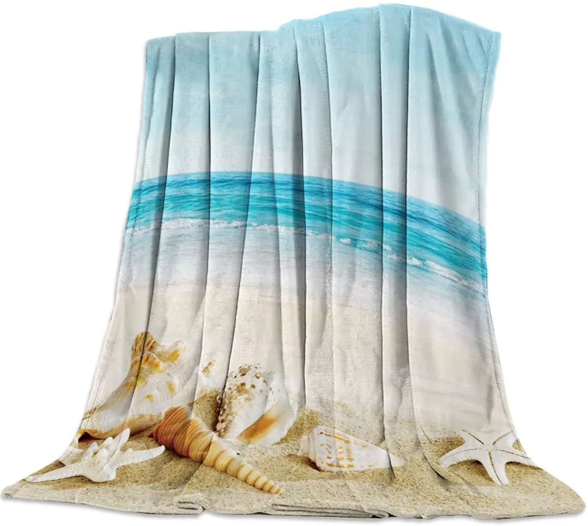 Starfish Seashell Sandy Beach Theme Fleece Throw Blanket for Couch Bed Cozy Super Warm Soft Microfiber Fuzzy Flannel Blanket
Starfish Seashell Sandy Beach Theme Fleece Throw Blanket for Couch Bed Cozy Super Warm Soft Microfiber Fuzzy Flannel Blanket