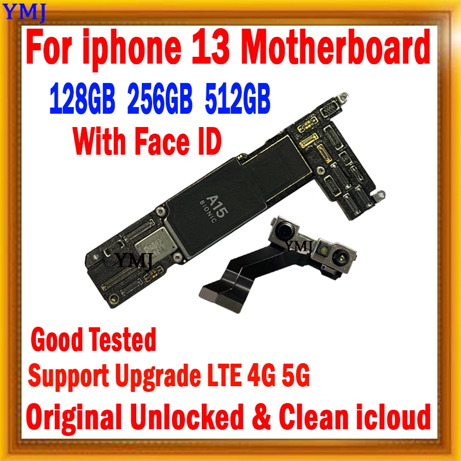 128gb 256gb For iPhone 13 Mainboard Free iCloud Unlocked Logic Board With Full Chips Support GSM WCDMA 4G LTE 5G With Face ID MB
128gb 256gb For iPhone 13 Mainboard Free iCloud Unlocked Logic Board With Full Chips Support GSM WCDMA 4G LTE 5G With Face ID MB