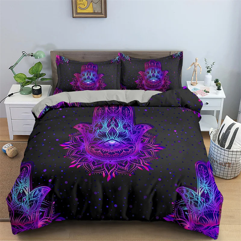 Hamsa Hand Duvet Cover King Queen Bohemian Hippie Divination Mandala Bedding Set Microfiber Lucky Hand of Fatima Comforter Cover
Hamsa Hand Duvet Cover King Queen Bohemian Hippie Divination Mandala Bedding Set Microfiber Lucky Hand of Fatima Comforter Cover