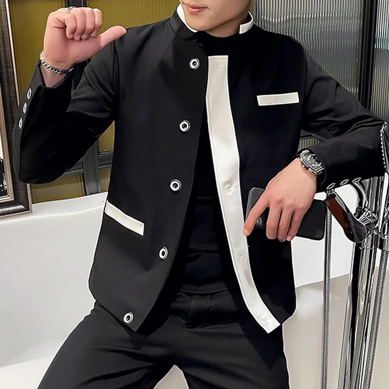 2022 New Contrast Colors Patchwork Men's Jackets Casual Stand Collar Jackets Business Social Windbreaker Streetwear Men Clothing
2022 New Contrast Colors Patchwork Men's Jackets Casual Stand Collar Jackets Business Social Windbreaker Streetwear Men Clothing