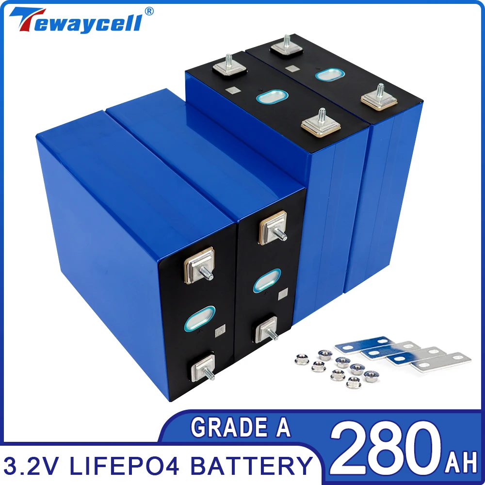 Tewaycell 3.2V 280Ah Lifepo4 Rechargable Battery Pack Grade A Lithium Iron Phosphate Prismatic Brand New RV Solar EU US TAX FREE
Tewaycell 3.2V 280Ah Lifepo4 Rechargable Battery Pack Grade A Lithium Iron Phosphate Prismatic Brand New RV Solar EU US TAX FREE
