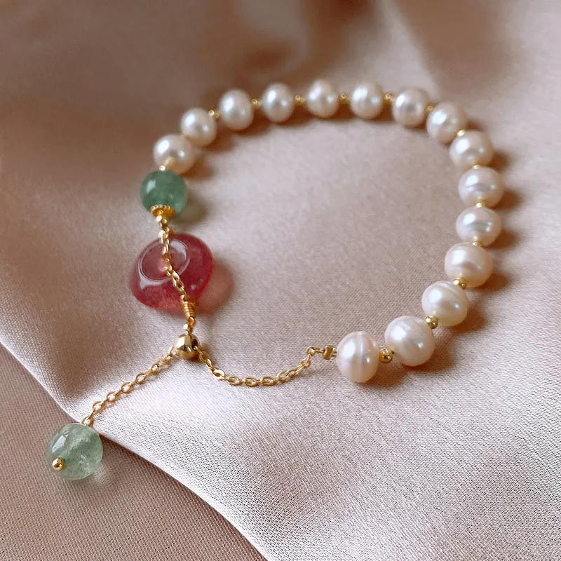 Minar Sweet Baroque Freshwater Pearl Charm Bracelets for Women Green Pink Color Natural Stone Beads Bracelet Daily Accessories
Minar Sweet Baroque Freshwater Pearl Charm Bracelets for Women Green Pink Color Natural Stone Beads Bracelet Daily Accessories