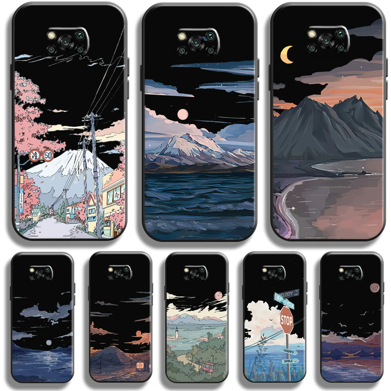 Hand Painting Landscape Phone Case For Xiaomi Poco X3 Pro NFC For POCO X3 GT Case Coque Black Funda Carcasa Silicone Cover
Hand Painting Landscape Phone Case For Xiaomi Poco X3 Pro NFC For POCO X3 GT Case Coque Black Funda Carcasa Silicone Cover