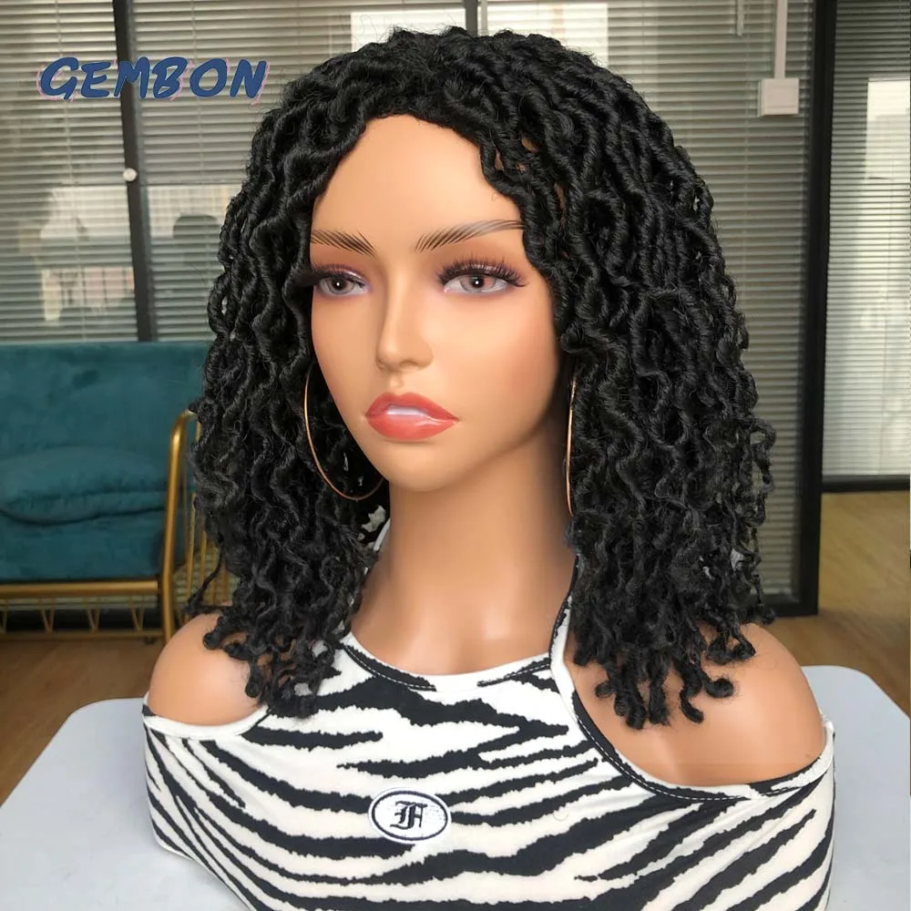 Синтетический парик Dreadlock из искусственных необработанных коротких волос афро