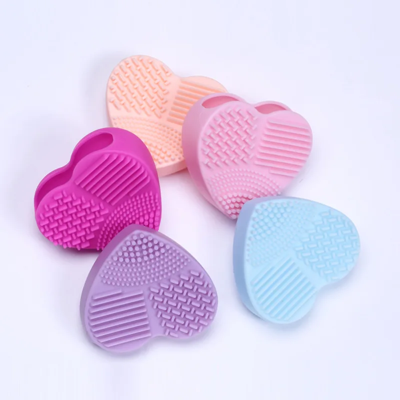

Heart Shaped Makeup Brushes Cleaner Glove Scrubber Board Eyebrow Brushes Cleaning Tools Makeup Brush Scrubber Board Cleaner