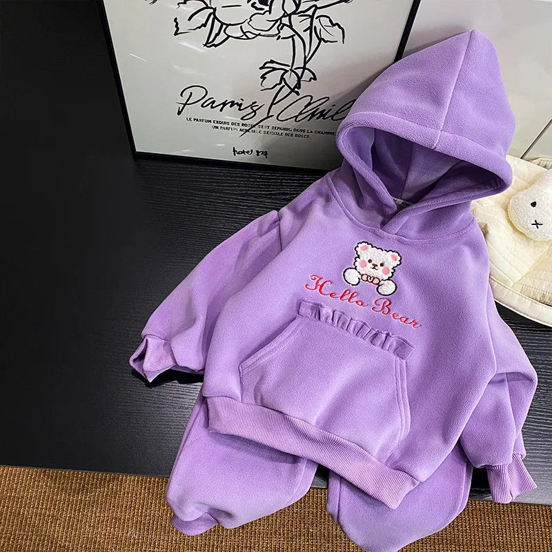 Girls Hooded Pcs Clothes Set Winter Baby Kids Children Cartoon Sweater + Pants Outfit Velvet Thick Suit
Girls Hooded Pcs Clothes Set Winter Baby Kids Children Cartoon Sweater + Pants Outfit Velvet Thick Suit