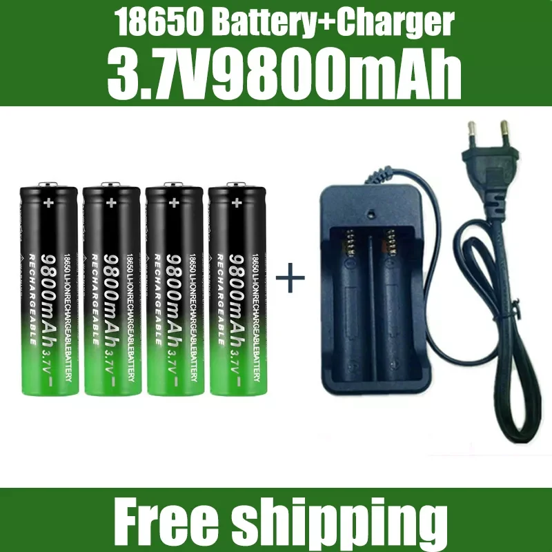 18650 Battery Rechargeable Battery 3.7V 18650 9800mAh Capacity Li-ion Rechargeable Battery For Flashlight Torch Battery+Charger
18650 Battery Rechargeable Battery 3.7V 18650 9800mAh Capacity Li-ion Rechargeable Battery For Flashlight Torch Battery+Charger