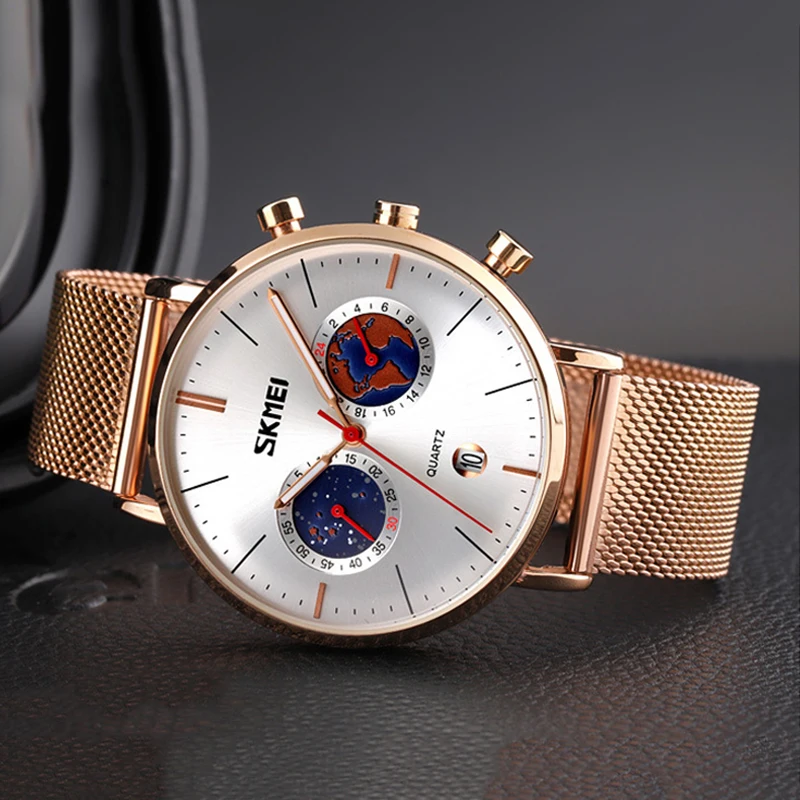 

Luxury Men Watch Chronograph All Small Dial Work Calendar Hour Reloj Male Quartz Wristwatch Business Man Stainless Steel Clock