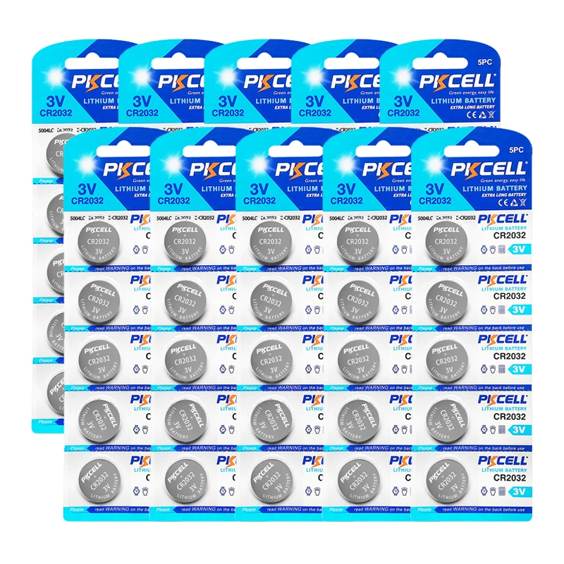 50Pcs/10Card PKCELL 3V Battery CR2032 DL2032 ECR2032 CR2032 CR 2032 Lithium Button Battery Cell Batteries For Smart Watch
50Pcs/10Card PKCELL 3V Battery CR2032 DL2032 ECR2032 CR2032 CR 2032 Lithium Button Battery Cell Batteries For Smart Watch