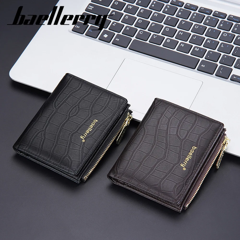 Baellerry Men Wallet Fashion Solid Pattern Soft PU Leather Card Holder Zipper Design Coin Purse Short Wallets Luxury Mens Purses
Baellerry Men Wallet Fashion Solid Pattern Soft PU Leather Card Holder Zipper Design Coin Purse Short Wallets Luxury Mens Purses