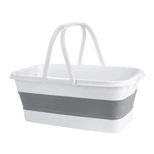 Folding Mop Bucket Silicone Portable Fishing Storage Basin Cleaning Bucket Camping Car Wash Collapsible Buckets Household Items