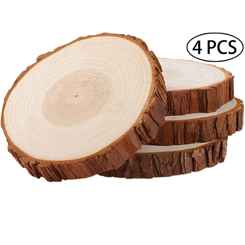 4 Pieces Wood Log Slices 18-19cm Unfinished Wooden Circles Without for DIY Crafts Wood Slices Centerpieces Decoration
4 Pieces Wood Log Slices 18-19cm Unfinished Wooden Circles Without for DIY Crafts Wood Slices Centerpieces Decoration