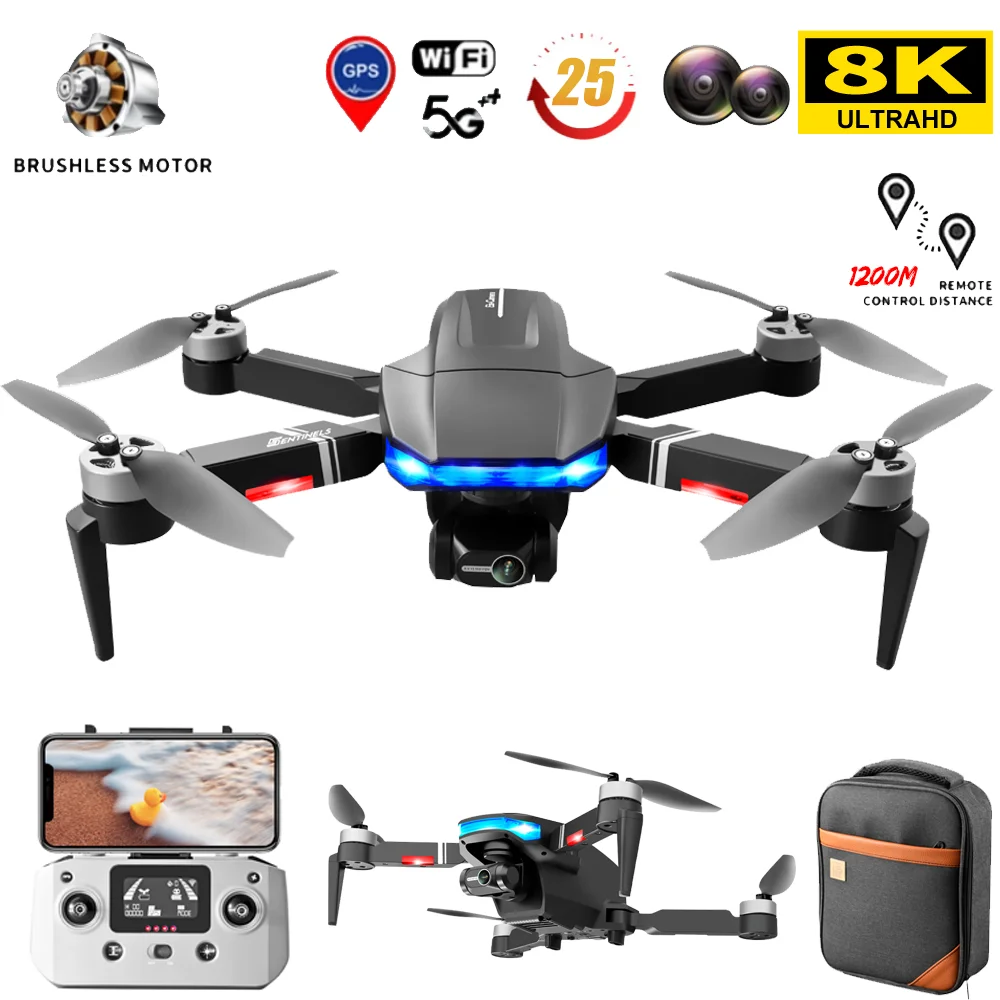 2022 New S7S Profesional Drone 8K HD Double Camera 5G GPS 3-Axis Gimbal Anti-Shake Brushless helicopter Foldable RC Quadcopter
2022 New S7S Profesional Drone 8K HD Double Camera 5G GPS 3-Axis Gimbal Anti-Shake Brushless helicopter Foldable RC Quadcopter