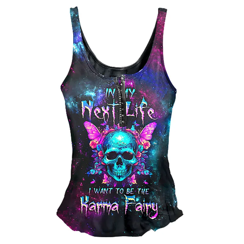Women's Skull Printed Tie Dye Tank Top Sexy Casual Boat Neck Sleeveless Multicolor Gothic Punk Tank for Women's Clothing
Women's Skull Printed Tie Dye Tank Top Sexy Casual Boat Neck Sleeveless Multicolor Gothic Punk Tank for Women's Clothing