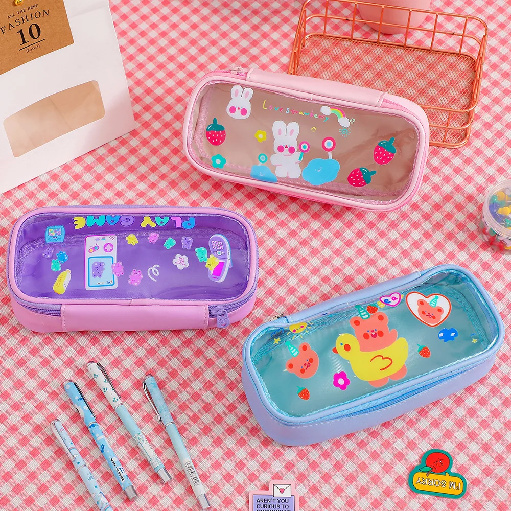 Милый чехол-карандаш для школы Kawaii Bear, чехол-карандаш для девочек, прозрачная коробка для ручек, большая емкость, канцелярская косметичка, б...
Милый чехол-карандаш для школы Kawaii Bear, чехол-карандаш для девочек, прозрачная коробка для ручек, большая емкость, канцелярская косметичка, б...
