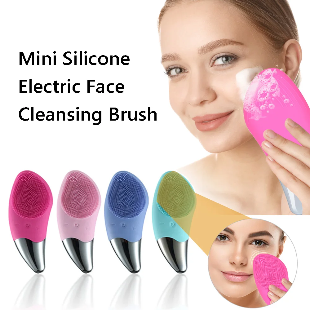 Mini Silicone Electric Face Cleansing Brush Ultrasonic Deep Face Pore Cleaning Skin Massager Face Vibration Clean Brush Device
Mini Silicone Electric Face Cleansing Brush Ultrasonic Deep Face Pore Cleaning Skin Massager Face Vibration Clean Brush Device