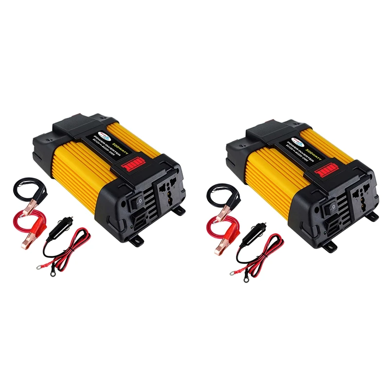 2X 12V To 220V 500W Max 1000W Car Power Inverter LED Voltage Display Transformer Converter Dual USB Inverter For Cars
2X 12V To 220V 500W Max 1000W Car Power Inverter LED Voltage Display Transformer Converter Dual USB Inverter For Cars