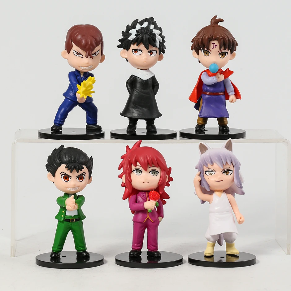 6 шт./компл. YuYu Hakusho Urameshi Yuusuke Kurama Hiei Kuwabara Kazuma Q милые аниме Мультяшные фигурки модели игрушки куклы
6 шт./компл. YuYu Hakusho Urameshi Yuusuke Kurama Hiei Kuwabara Kazuma Q милые аниме Мультяшные фигурки модели игрушки куклы