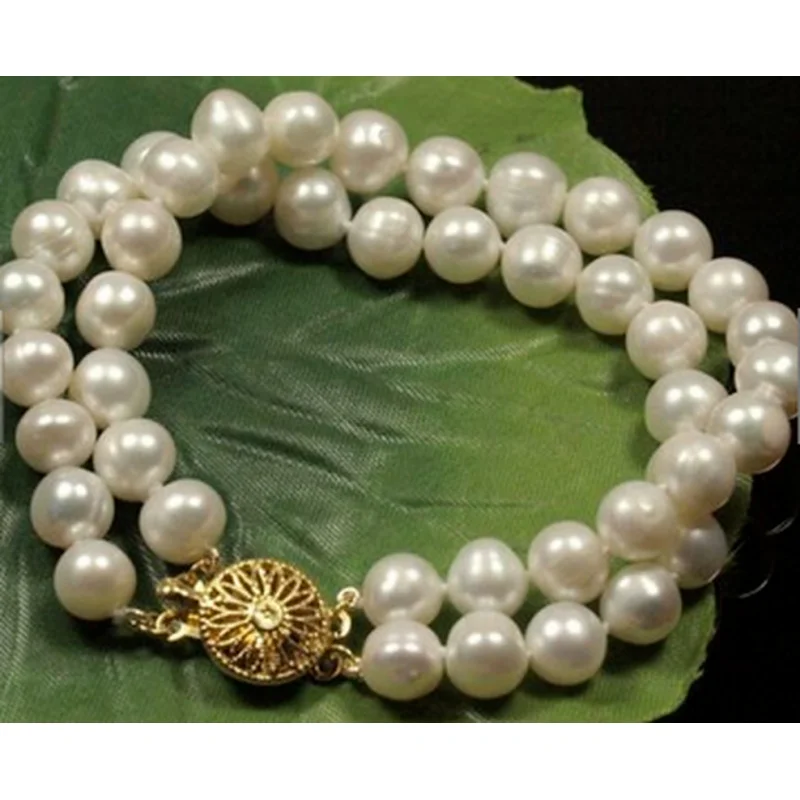 Double strands 8-9mm natural freshwater white pink purple pearl bracelet 
Double strands 8-9mm natural freshwater white pink purple pearl bracelet