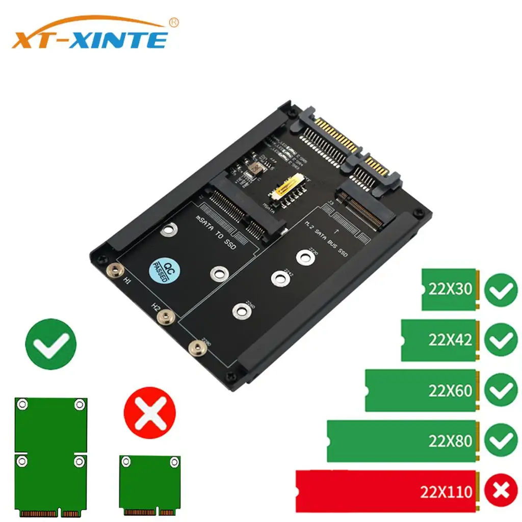 2 in 1 MSATA and B Key/B&M Key SSD to 2.5" SATA III 6Gbps with Frame Bracket for NGFF M.2 Key B SATA3 2230 2242 2260 2280 SSD
2 in 1 MSATA and B Key/B&M Key SSD to 2.5" SATA III 6Gbps with Frame Bracket for NGFF M.2 Key B SATA3 2230 2242 2260 2280 SSD