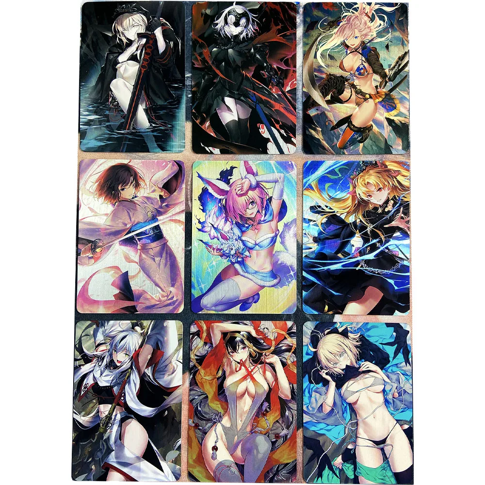 9 шт./компл. Fate/grand заказ флэш-карты ACG сексуальные кавайные Аниме Девушки FGO игры