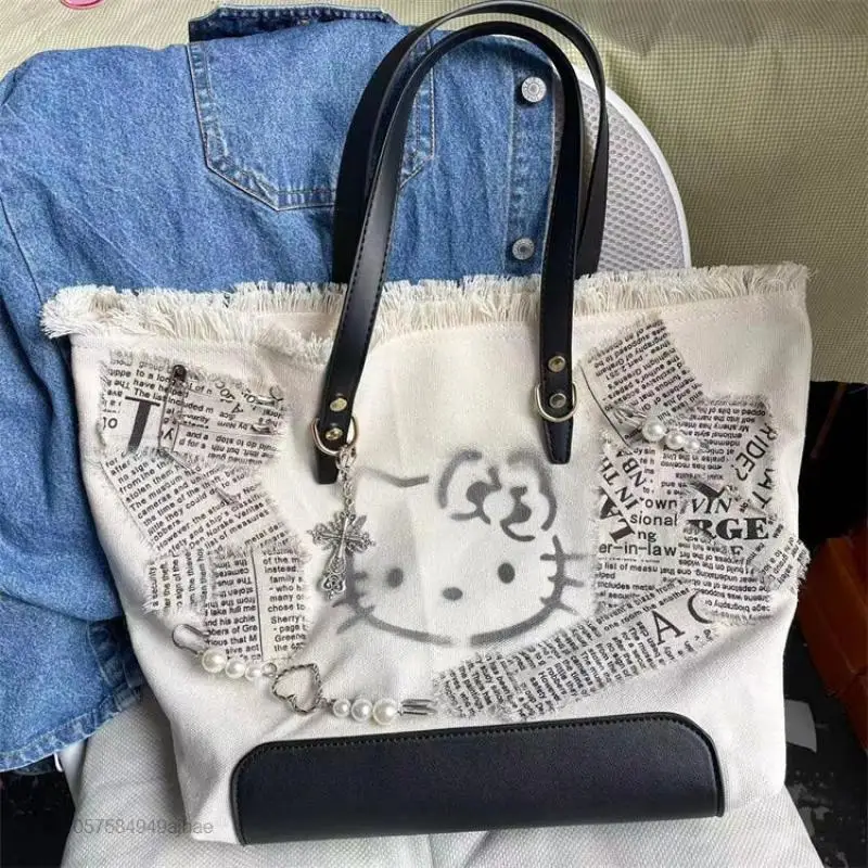 Kawaii Hello Kt Sanrioed Y2K Canvas Shoulder Bag Anime Cute Storage Tote New Embroidery Vintage Large Capacity Shopping Package
Kawaii Hello Kt Sanrioed Y2K Canvas Shoulder Bag Anime Cute Storage Tote New Embroidery Vintage Large Capacity Shopping Package