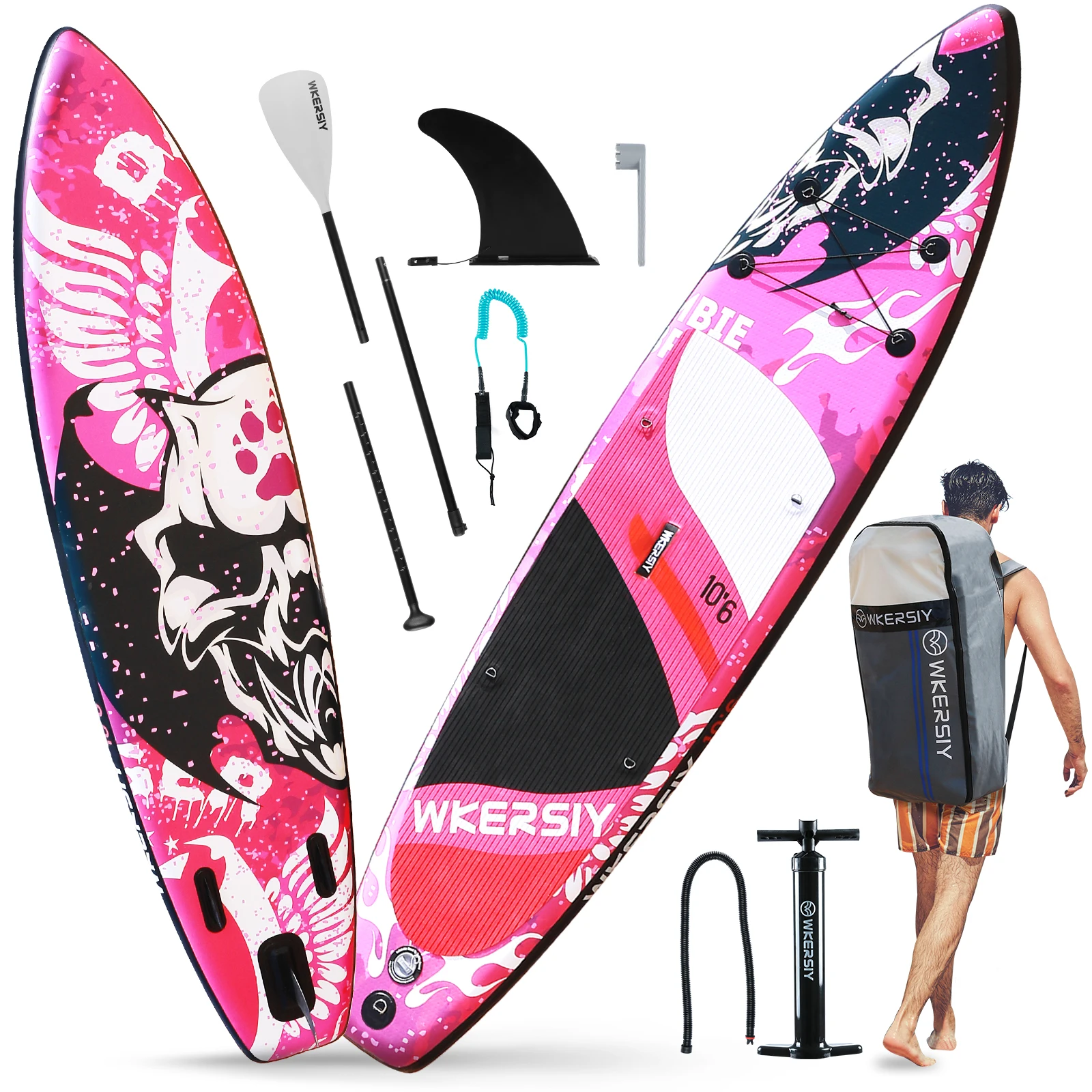paddle board SUP inflatable paddleboard 10'6 UV Printing Gothic pink with accessories surf board
paddle board SUP inflatable paddleboard 10'6 UV Printing Gothic pink with accessories surf board