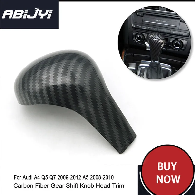 Car Interior Black Carbon Fiber Gear Shift Knob Head Trim Cover For Audi A4 Q5 Q7 2009-2012 A5 2008-2010
Car Interior Black Carbon Fiber Gear Shift Knob Head Trim Cover For Audi A4 Q5 Q7 2009-2012 A5 2008-2010