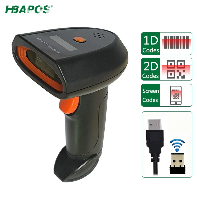 Barcode Scanner Wireless 1D 2D QR Code Reader Handheld with OLED Display Battery Power Level Smart Voice Reminder for Retail
Barcode Scanner Wireless 1D 2D QR Code Reader Handheld with OLED Display Battery Power Level Smart Voice Reminder for Retail