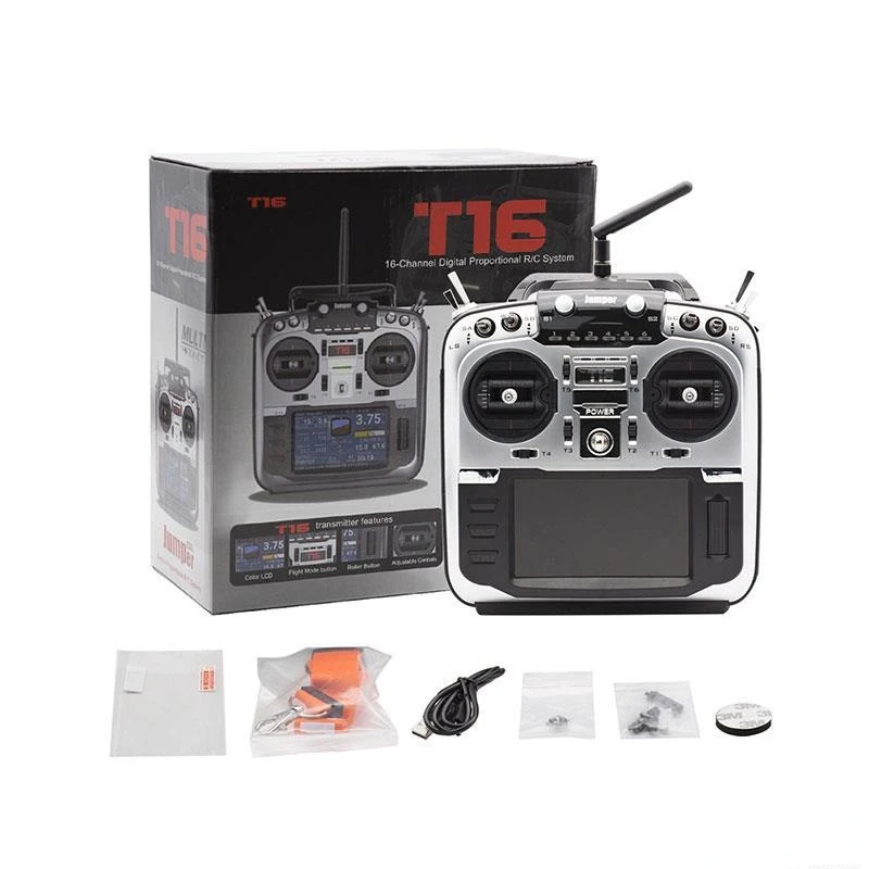 Jumper T16 Pro V2 16CH 2.4GHz Hall Sensor Gimbals Built-in 4in1 Multi-Protocol RF Module Radio Transmitter OpenTX For RC Drone
Jumper T16 Pro V2 16CH 2.4GHz Hall Sensor Gimbals Built-in 4in1 Multi-Protocol RF Module Radio Transmitter OpenTX For RC Drone