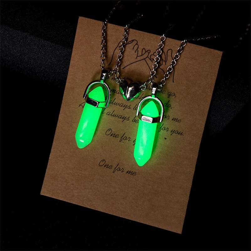2Pcs/Set New Fashion Luminous Hexagonal Pendant Necklace Lovers Natural Stone Heart Shape Magnetic Fitting Jewelry Valentine'S
2Pcs/Set New Fashion Luminous Hexagonal Pendant Necklace Lovers Natural Stone Heart Shape Magnetic Fitting Jewelry Valentine'S