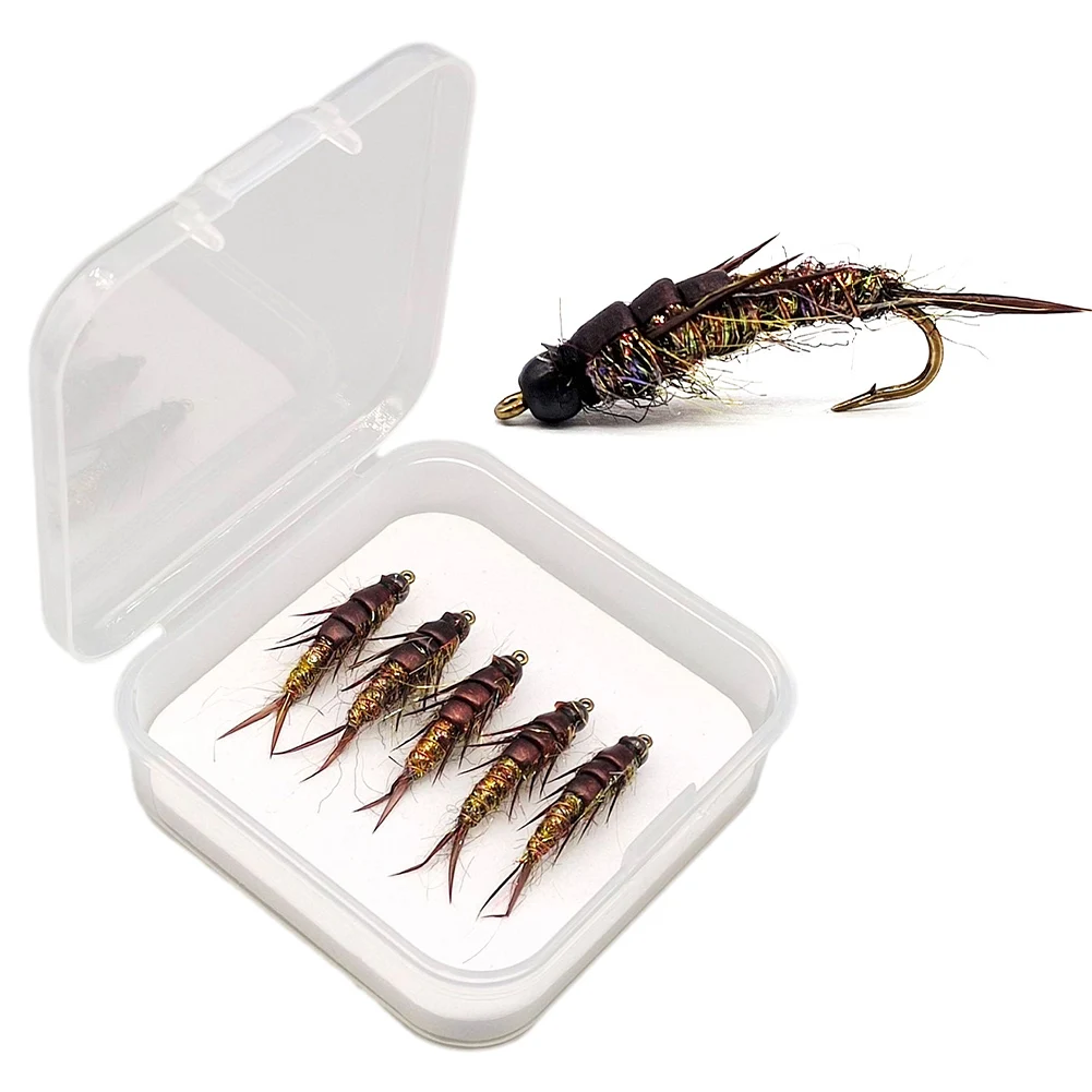 5pcs Fishing Lures Fly Fishing Hook Nymph Stonefly Lure Fly Bait For Trout Bass Grayling Artificial Bionic Bait Fishing Accessor
5pcs Fishing Lures Fly Fishing Hook Nymph Stonefly Lure Fly Bait For Trout Bass Grayling Artificial Bionic Bait Fishing Accessor