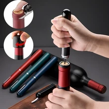 Air Pressure Pump Wine Bottle Opener Pen Shape Stainless Steel Needle Easy Fast Kitchen Bar Party Portable Corkscrew OpeningTool