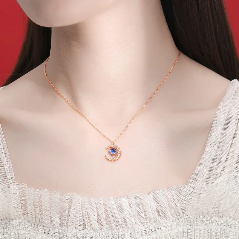 Fashion Light of Stars and Moon Charm Necklace Delicate Clavicle Stars Rhinestone Chain Necklace for Women Jewelry Friends Gift
Fashion Light of Stars and Moon Charm Necklace Delicate Clavicle Stars Rhinestone Chain Necklace for Women Jewelry Friends Gift