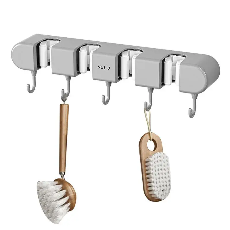 Broom Holder Wall Mounted Broom Organizer With 4 Position 5 Hooks Heavy Duty Utility Room Solution For Bathroom Garage Cupboard
Broom Holder Wall Mounted Broom Organizer With 4 Position 5 Hooks Heavy Duty Utility Room Solution For Bathroom Garage Cupboard