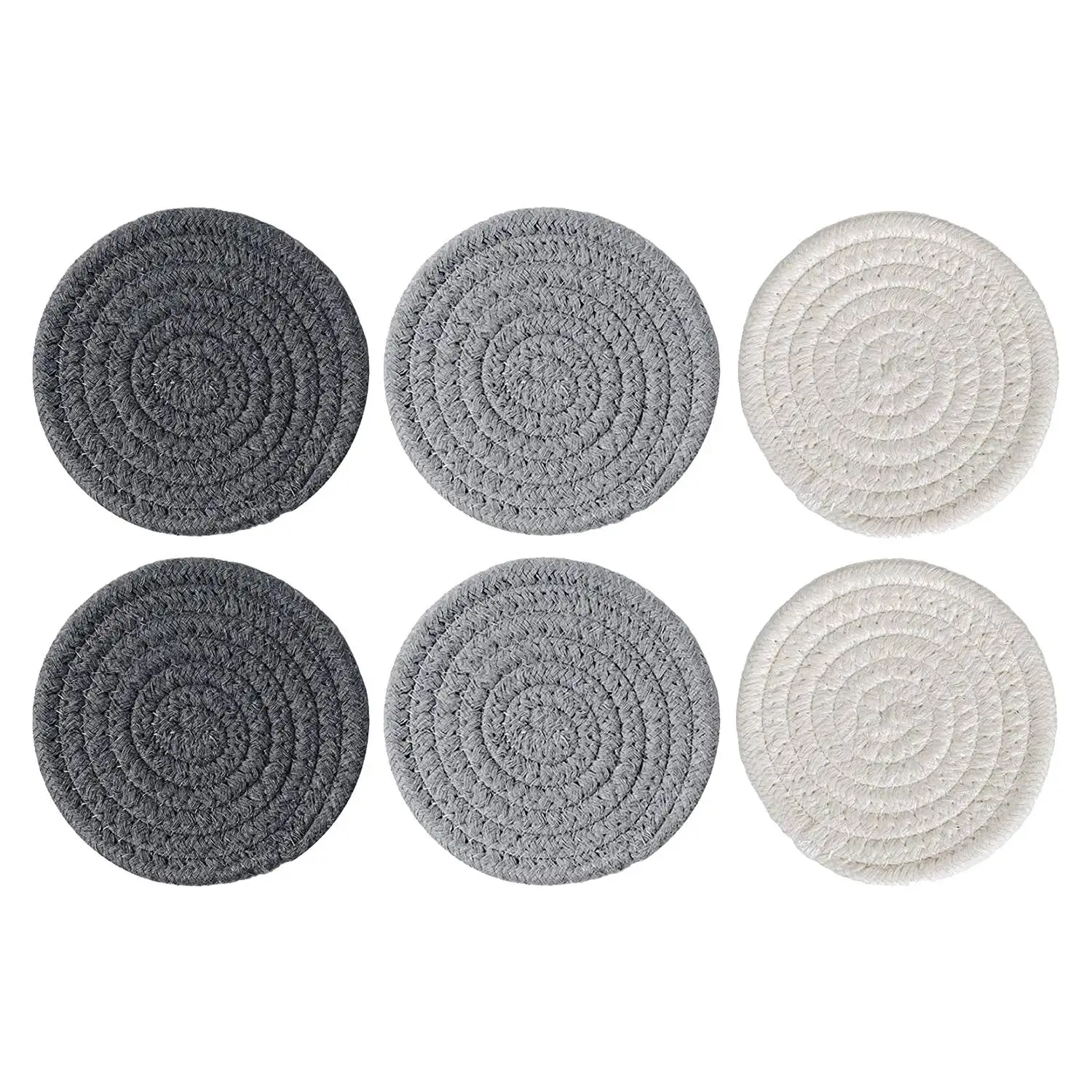 6 Packs Round Coasters for Drinks Vintage Woven Coaster Set for Table Protection Fabric Coasters Heat-Resistant
6 Packs Round Coasters for Drinks Vintage Woven Coaster Set for Table Protection Fabric Coasters Heat-Resistant