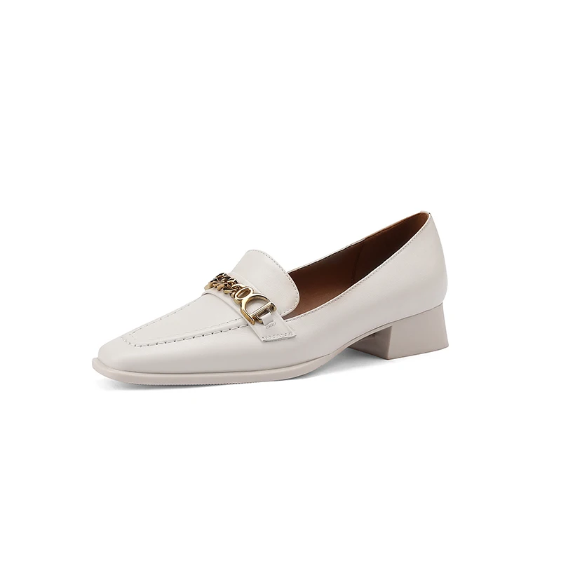 Spring& Autumn Genuine Cow Leather SquareToe Medium Heele Metal Decoration Casual Office Lady Loafers Simple Solid Shoes Women
Spring& Autumn Genuine Cow Leather SquareToe Medium Heele Metal Decoration Casual Office Lady Loafers Simple Solid Shoes Women
