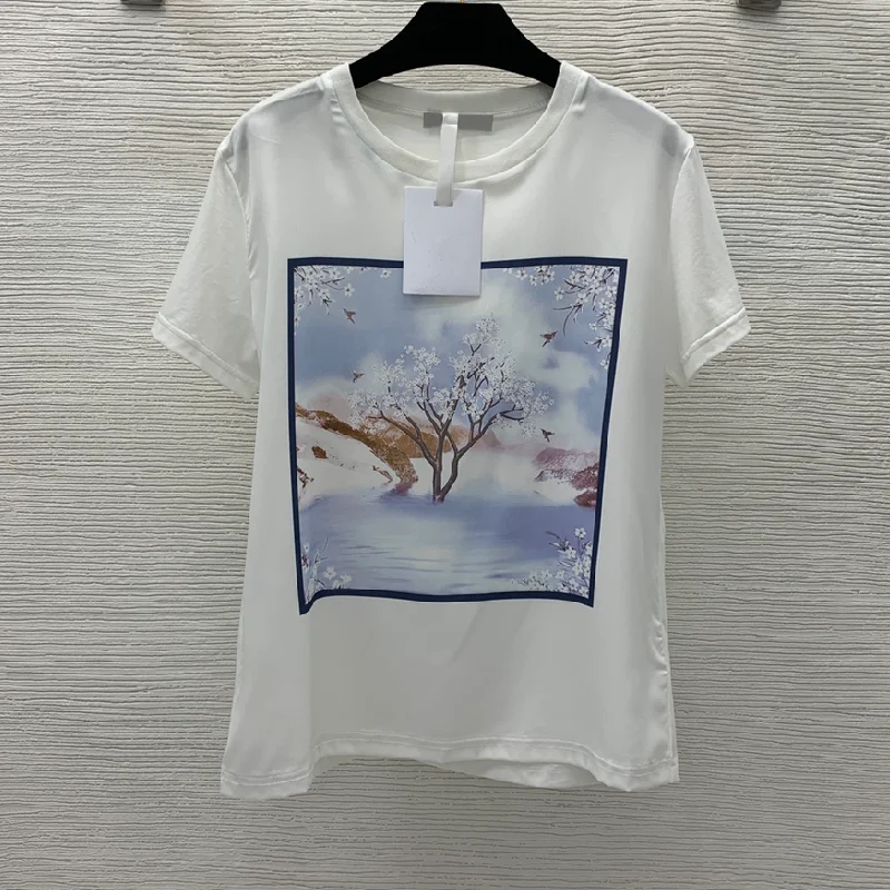 2022new women's T-shirt fashion fairyland landscape painting pattern printing women's top temperament round neck women's T-shirt
2022new women's T-shirt fashion fairyland landscape painting pattern printing women's top temperament round neck women's T-shirt