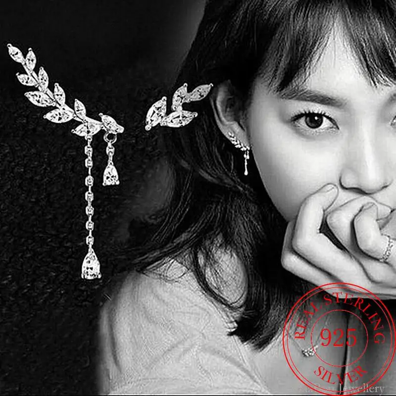 925 Silver Colour Women Luxury Classic Earrings Cross Leaf Zircon Dangle Charm Stud Earring Girl Elegant Jewelry Vintage
925 Silver Colour Women Luxury Classic Earrings Cross Leaf Zircon Dangle Charm Stud Earring Girl Elegant Jewelry Vintage