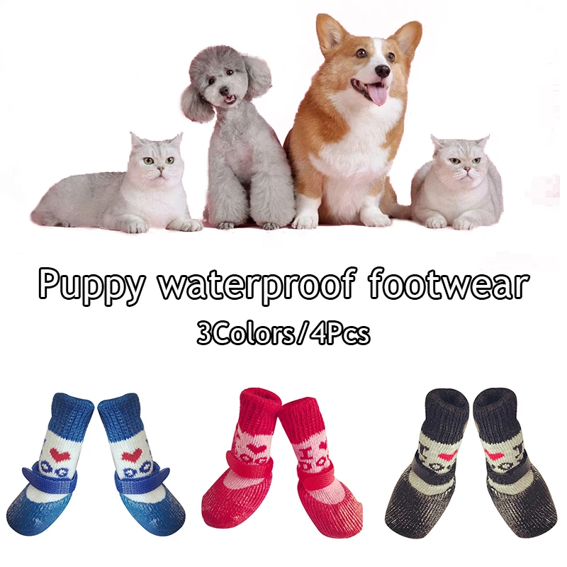 4Pcs/set Warm Pet Dog Shoes Rubber Cotton Socks Waterproof Non-slip Dog Rain Snow Boots Socks Footwear For Small Medium Cats Dog
4Pcs/set Warm Pet Dog Shoes Rubber Cotton Socks Waterproof Non-slip Dog Rain Snow Boots Socks Footwear For Small Medium Cats Dog