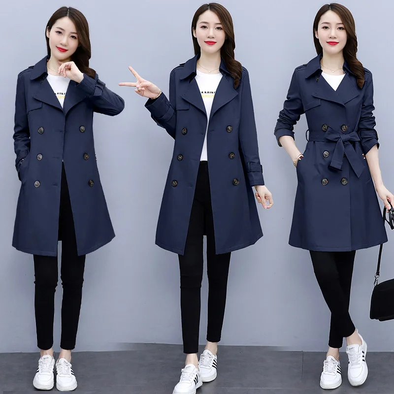 Spring Fashion Mid-length Windbreaker Women's Simple Temperament Waist Slimming Casual All-match Trend Coat Women's Clothing
Spring Fashion Mid-length Windbreaker Women's Simple Temperament Waist Slimming Casual All-match Trend Coat Women's Clothing