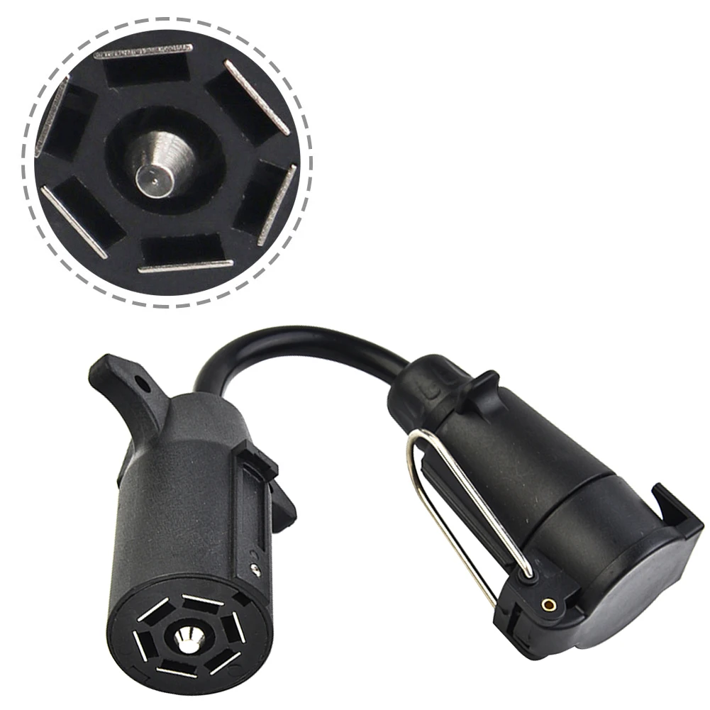 7 Way RV Blade To 7 Pin Trailer Round Socket Female Plug Connector Adaptor Converter For RV Camper Caravan Car Accessories
7 Way RV Blade To 7 Pin Trailer Round Socket Female Plug Connector Adaptor Converter For RV Camper Caravan Car Accessories