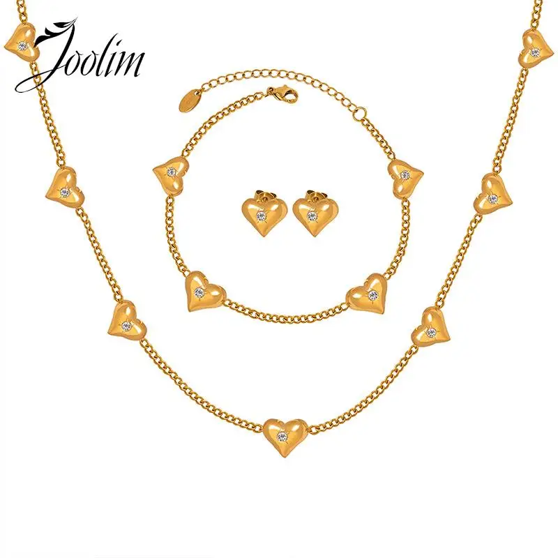 Joolim Jewelry High End PVD Tarnish Free Wholesale Luxury Romantic Peach Heart Zircon Pendant Stainless Steel Necklace for Women
Joolim Jewelry High End PVD Tarnish Free Wholesale Luxury Romantic Peach Heart Zircon Pendant Stainless Steel Necklace for Women