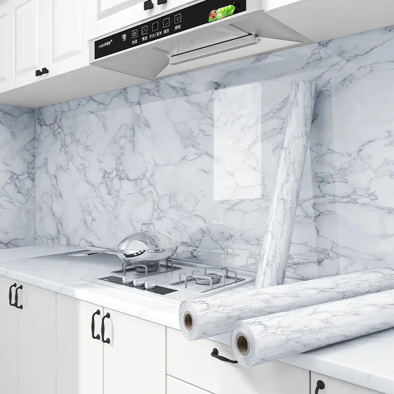 Thickened Marble Wallpaper White Matte Vinyl Sticker Self-adhesive Waterproof Kitchen Countertop Film Furniture Renovation
Thickened Marble Wallpaper White Matte Vinyl Sticker Self-adhesive Waterproof Kitchen Countertop Film Furniture Renovation