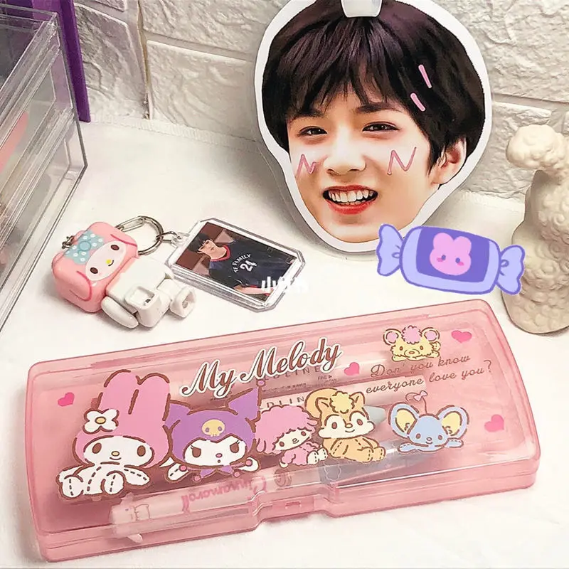 Kawaii Hello KT My Melody Kuromi Cinnamorol Pen Box Korean Cartoon High Value Stationery Box Middle School Student Storage Box
Kawaii Hello KT My Melody Kuromi Cinnamorol Pen Box Korean Cartoon High Value Stationery Box Middle School Student Storage Box