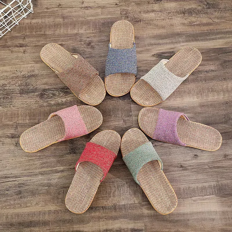 Summer New Linen Couple Slippers Indoor Home Series Anti slip Thick Bottom Wood Floor Silent Cotton Hemp Cool Slippers
Summer New Linen Couple Slippers Indoor Home Series Anti slip Thick Bottom Wood Floor Silent Cotton Hemp Cool Slippers