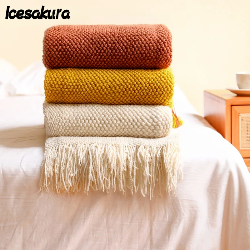 Summer Sofa Blanket Knitted Blanket with Tassel Waffle Blankets Throw Super Soft Bed Cover Decorative Blankets for Beds
Summer Sofa Blanket Knitted Blanket with Tassel Waffle Blankets Throw Super Soft Bed Cover Decorative Blankets for Beds